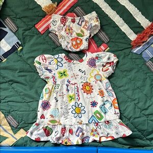 Moschino Baby White and Multicolor Graphic Set